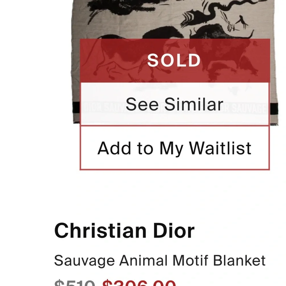 Large Dior Luxurious Blanket-Scarf, one scuff as shown